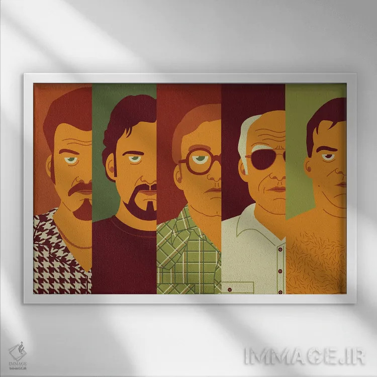 تابلو پسرها اثر برگر بولت - نمای قابدار سفید