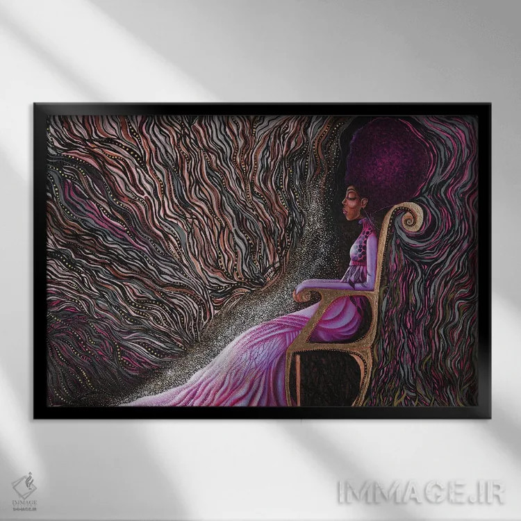 تابلو قدرت اثر اشلی جوی - نمای قابدار مشکی