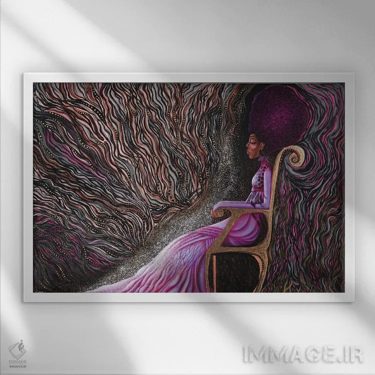 تابلو قدرت اثر اشلی جوی - نمای قابدار سفید