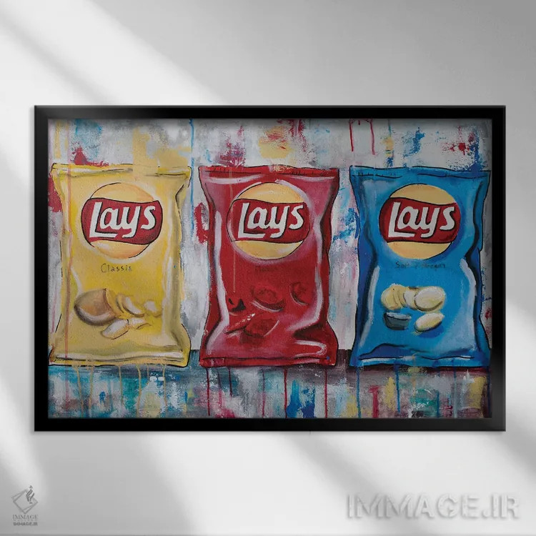 تابلو سه چیپس لی اثر آرتاش هاکوبیان - نمای قابدار مشکی