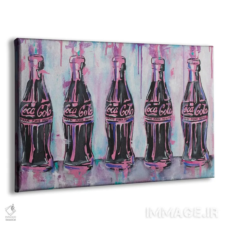 تابلو پنج بطری کوکاکولا ۲ اثر آرتاش هاکوبیان - نمای پرسپکتیو محصول