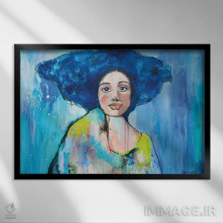 تابلو ملکه زمین اثر جولی احمد - نمای قابدار مشکی