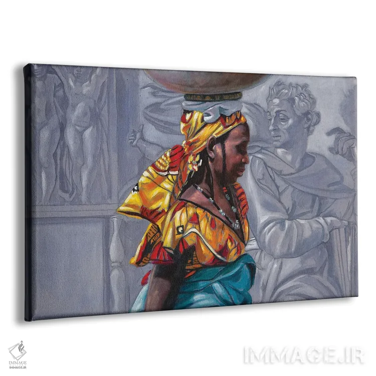 تابلو انتظار فضایی - کانچتو اسپاتسیاله دوم اثر علی حسون - نمای پرسپکتیو محصول