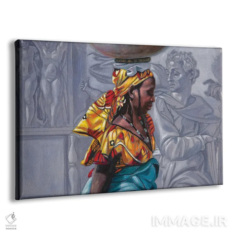 تابلو انتظار فضایی - کانچتو اسپاتسیاله دوم اثر علی حسون - نمای پرسپکتیو محصول