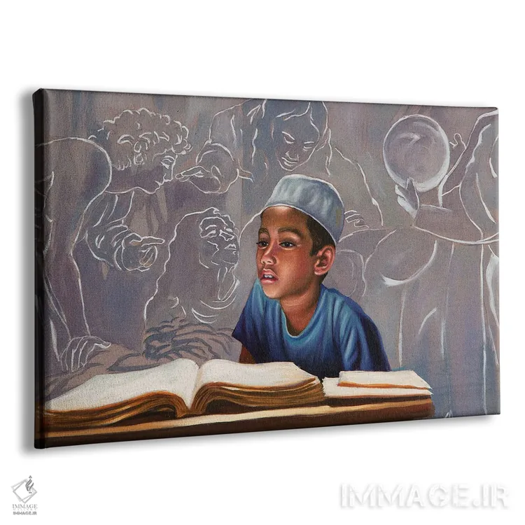 تابلو مدرسه میلان دوم اثر علی حسون - نمای پرسپکتیو محصول