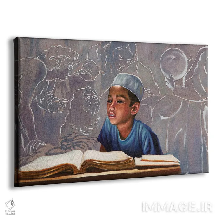 تابلو مدرسه میلان دوم اثر علی حسون - نمای پرسپکتیو محصول