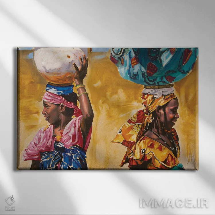 تابلو جعبههای جواهر اثر علی حسون - نمای روبهرو روی دیوار