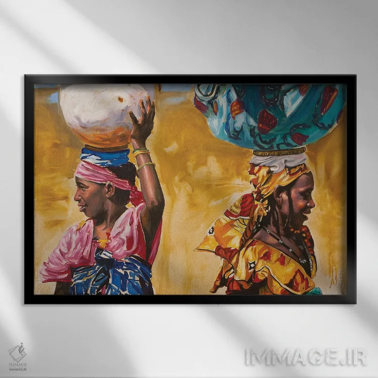 تابلو جعبههای جواهر اثر علی حسون - نمای قابدار مشکی