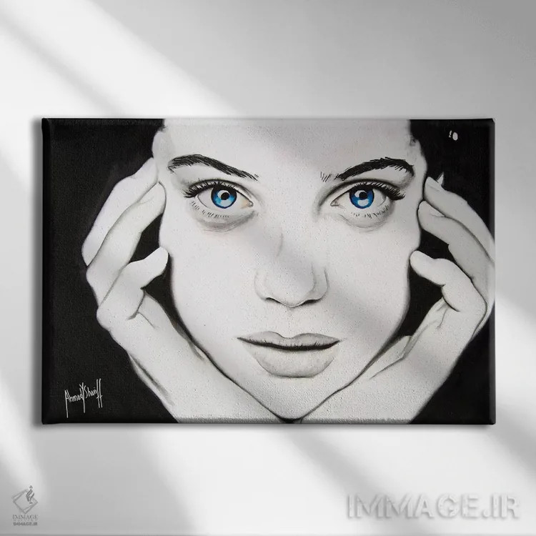 تابلو شاید اثر احمد شریف - نمای روبهرو روی دیوار