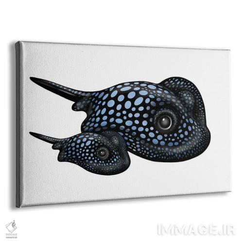 تابلو ماهی سفرهای با لکههای آبی اثر آن هاچینسون - نمای پرسپکتیو محصول
