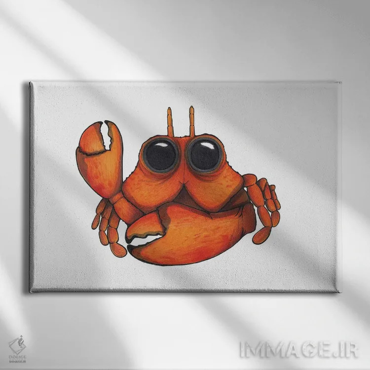 تابلو خرچنگ "کارلوس" اثر آن هاچینسون - نمای روبهرو روی دیوار