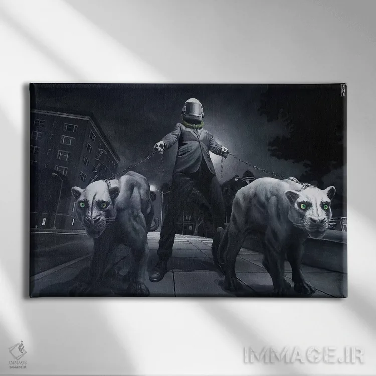 تابلو بازتاب من میکشد (مفهومی) اثر الک هاکسلی - نمای روبهرو روی دیوار