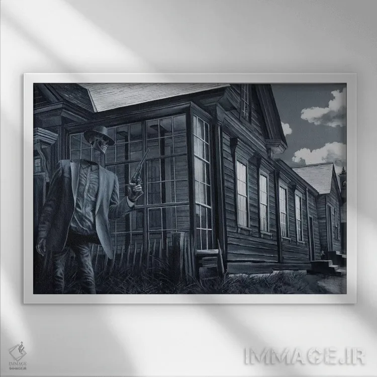 تابلو فرزندان غبار اثر الک هاکسلی - نمای قابدار سفید