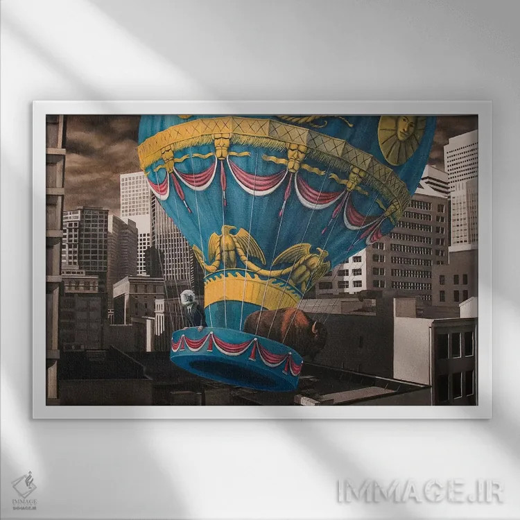 تابلو پاسپارتو (نام خاص یا کلید همهکاره) اثر الک هاکسلی - نمای قابدار سفید