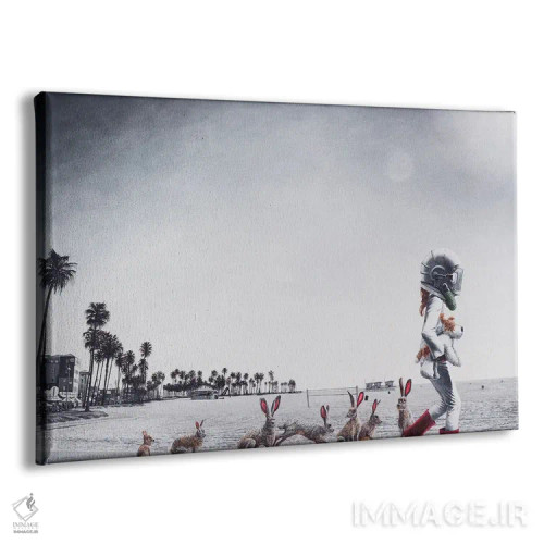 تابلو خرگوشهای ساحلی (دختران ساحل، اصطلاح غیررسمی) اثر الک هاکسلی - نمای پرسپکتیو محصول