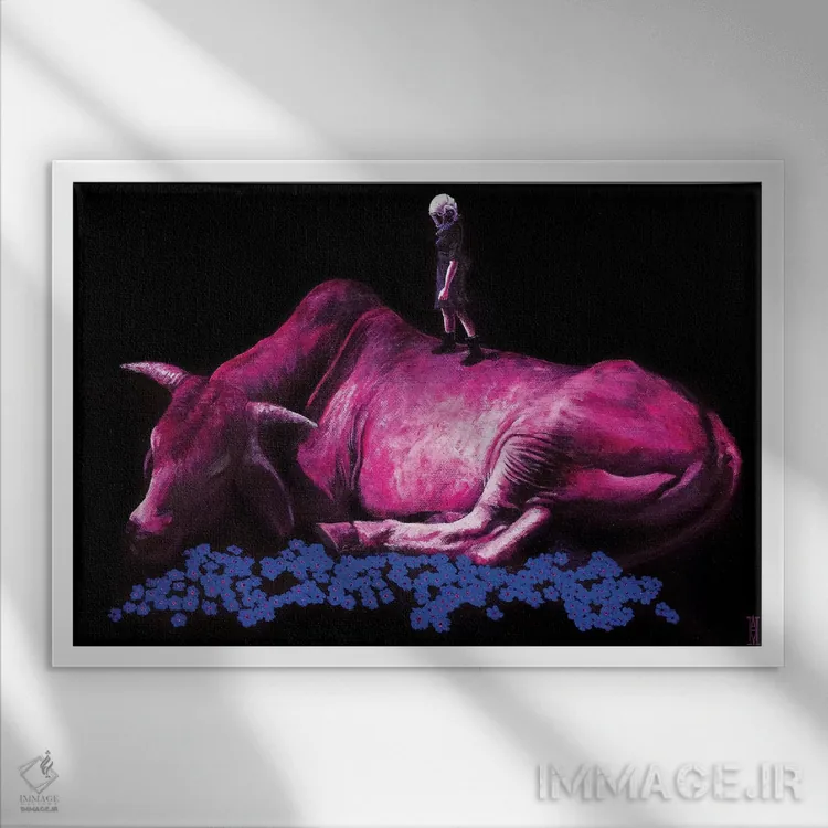 تابلو فراموشم نکن اثر الک هاکسلی - نمای قابدار سفید