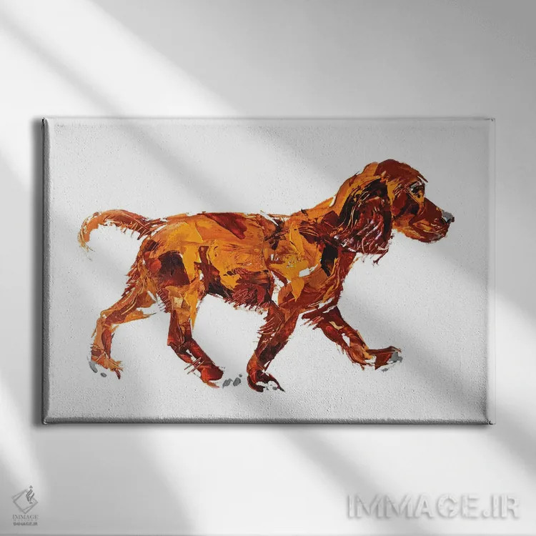 تابلو اسپانیل (سگ شکاری) اثر آنا چر - نمای روبهرو روی دیوار