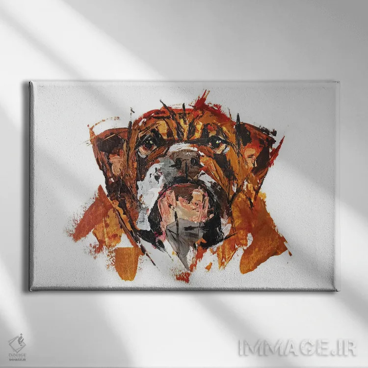 تابلو بولداگ اثر آنا چر - نمای روبهرو روی دیوار