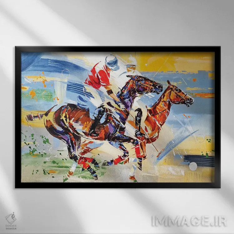 تابلو تعقیب سایه اثر آنا چر - نمای قابدار مشکی