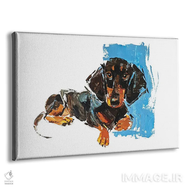 تابلو داشهاند (سگ آلمانی پا کوتاه) اثر آنا چر - نمای پرسپکتیو محصول
