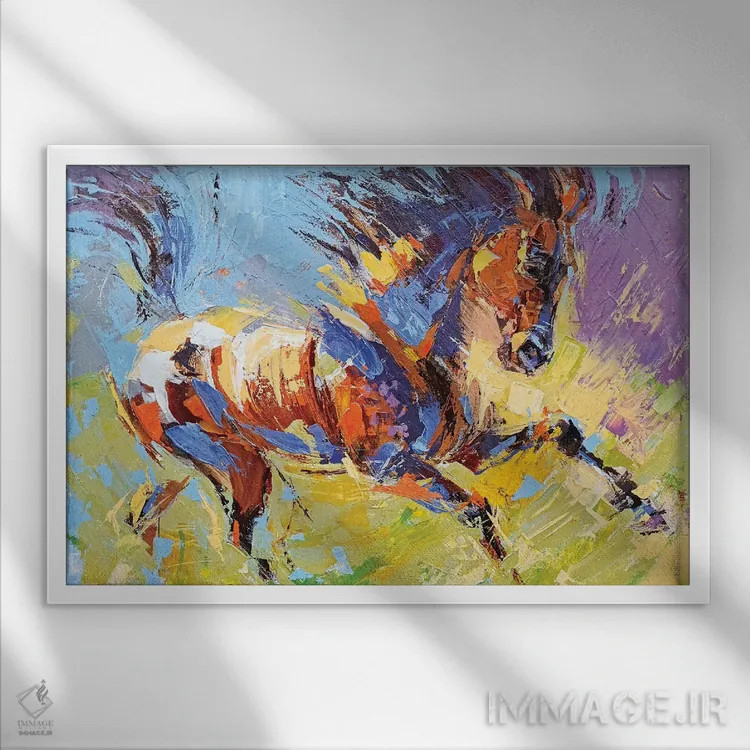 تابلو درخشش اثر آنا چر - نمای قابدار سفید