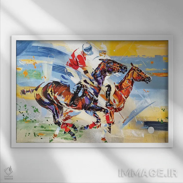 تابلو تعقیب سایه اثر آنا چر - نمای قابدار سفید