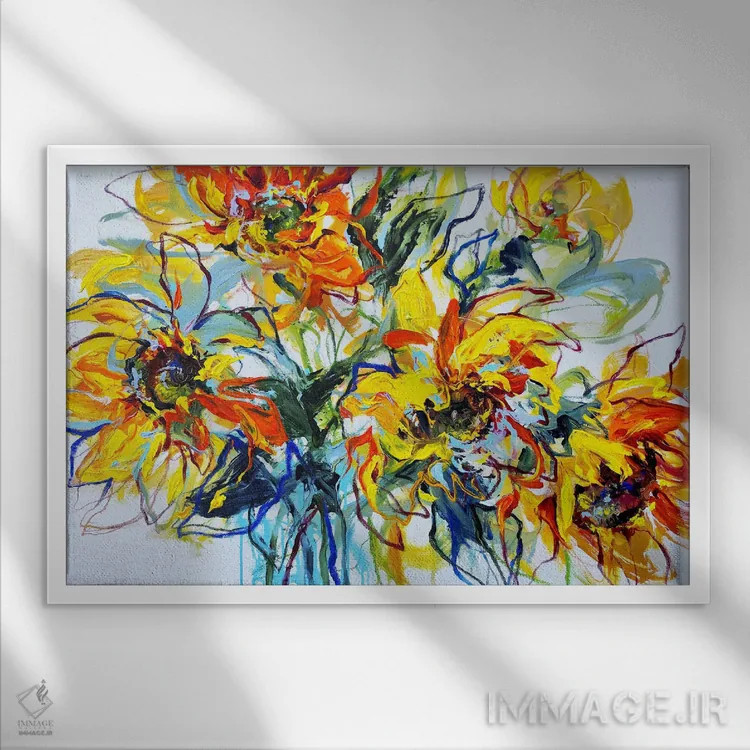 تابلو آفتابی اثر آنا چر - نمای قابدار سفید