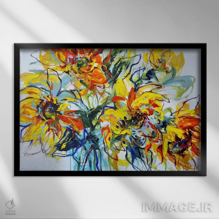 تابلو آفتابی اثر آنا چر - نمای قابدار مشکی