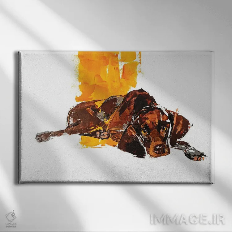 تابلو پوینتر ۲ (نژاد سگ شکاری) اثر آنا چر - نمای روبهرو روی دیوار