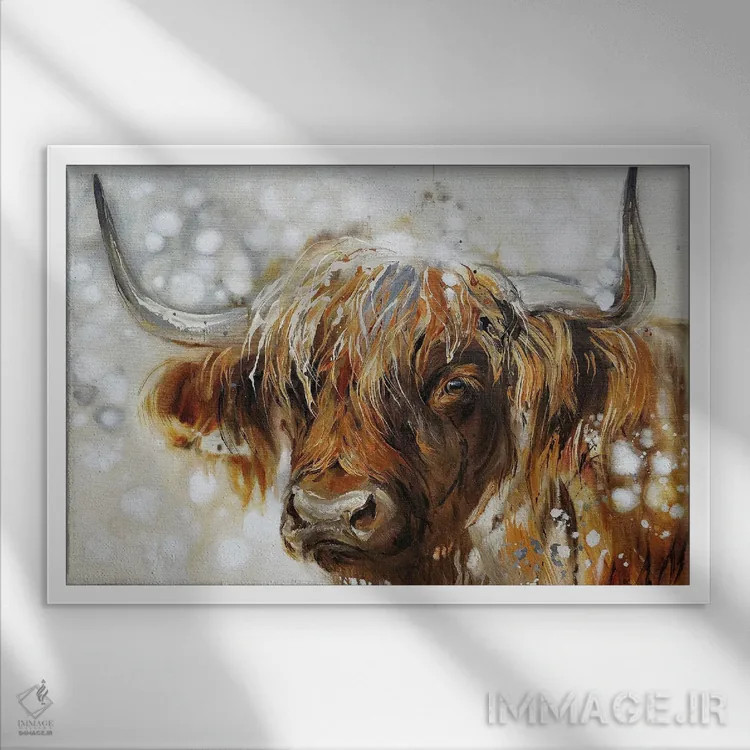 تابلو صبح مرتفع اثر آنا چر - نمای قابدار سفید