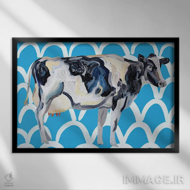 تابلو عشق موجدار فریزی اثر آلیس استراکر - نمای قابدار مشکی