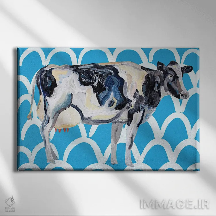 تابلو عشق موجدار فریزی اثر آلیس استراکر - نمای روبهرو روی دیوار