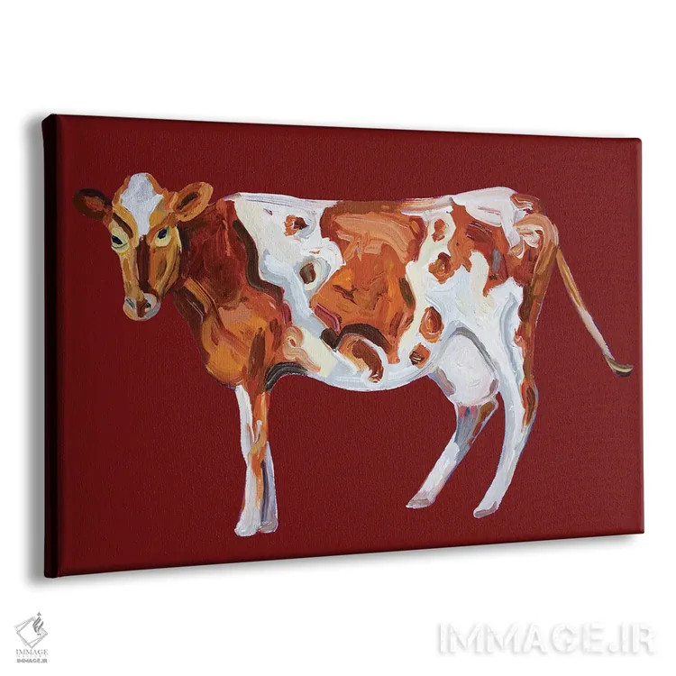 تابلو عشق موجدار قرمز گرنزی اثر آلیس استراکر - نمای پرسپکتیو محصول