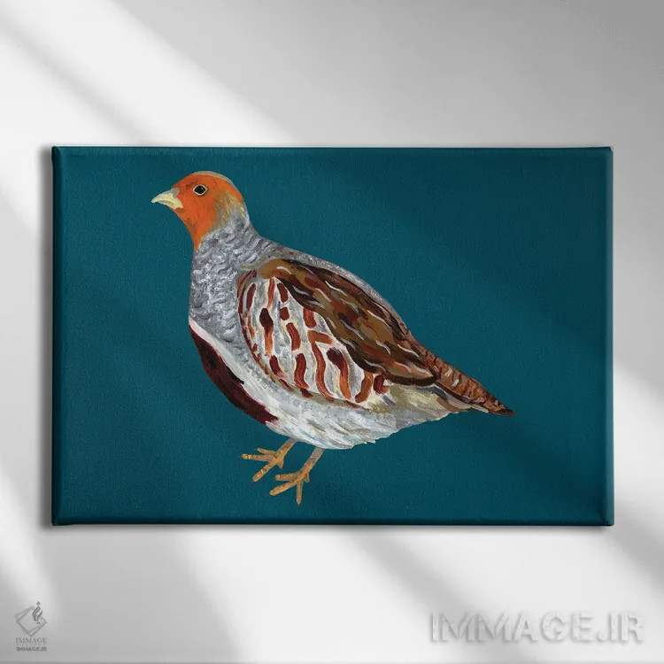 تابلو پردهٔ خاکستری انگلیسی اثر آلیس استراکر - نمای روبهرو روی دیوار