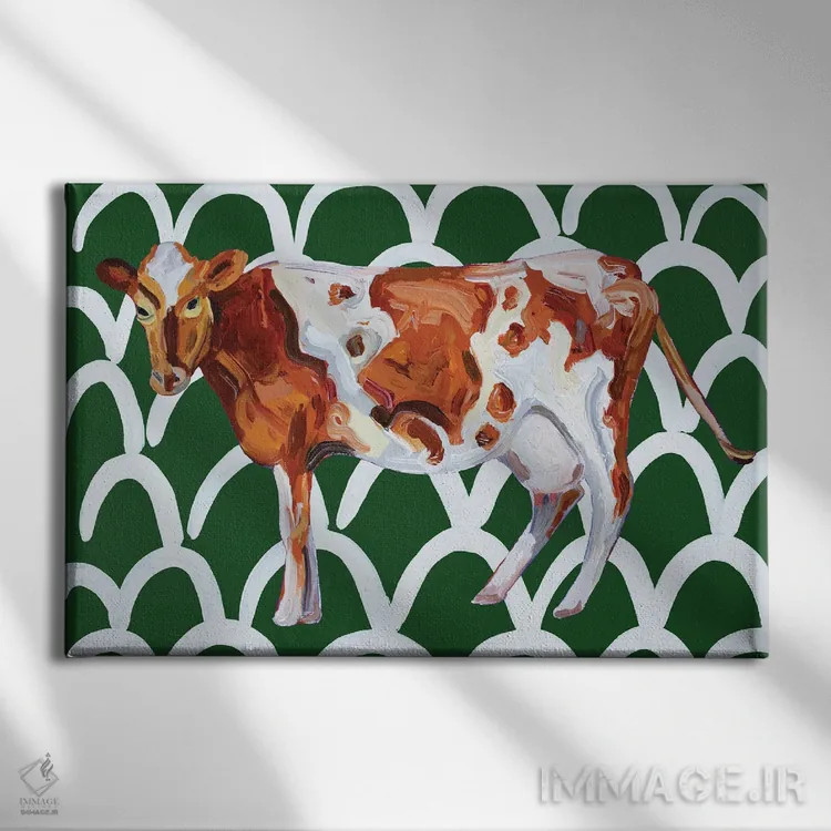 تابلو عشق موجدار گرنزی اثر آلیس استراکر - نمای روبهرو روی دیوار