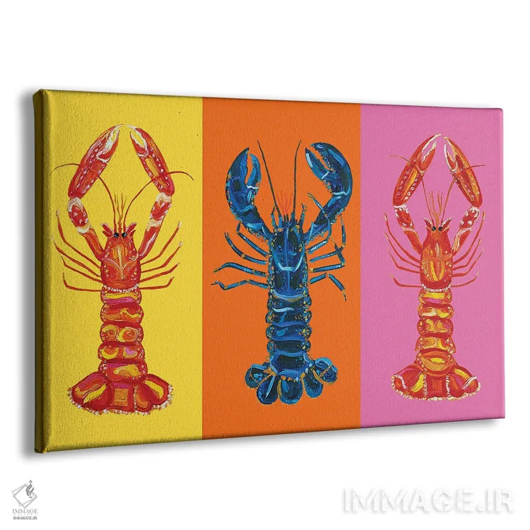 تابلو عشق خرچنگ و لنگوستین اثر آلیس استراکر - نمای پرسپکتیو محصول