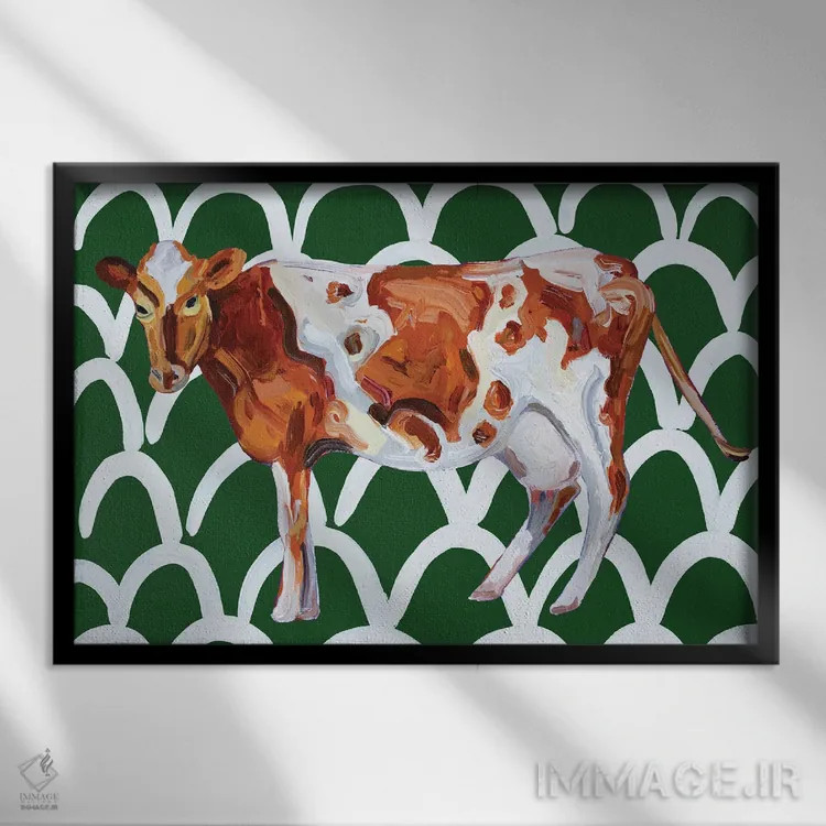 تابلو عشق موجدار گرنزی اثر آلیس استراکر - نمای قابدار مشکی