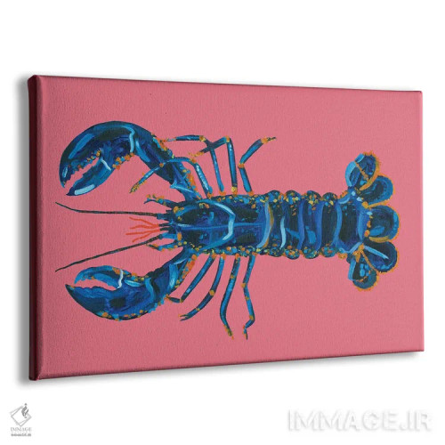 تابلو خرچنگ روی صورتی اثر آلیس استراکر - نمای پرسپکتیو محصول