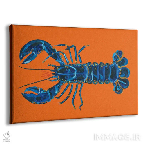 تابلو خرچنگ روی نارنجی اثر آلیس استراکر - نمای پرسپکتیو محصول