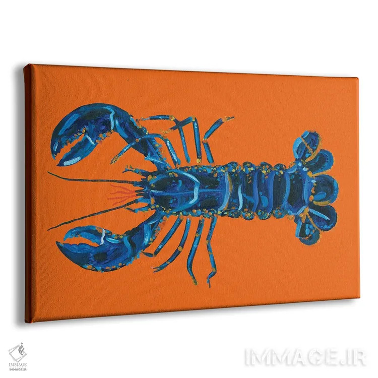 تابلو خرچنگ روی نارنجی اثر آلیس استراکر - نمای پرسپکتیو محصول