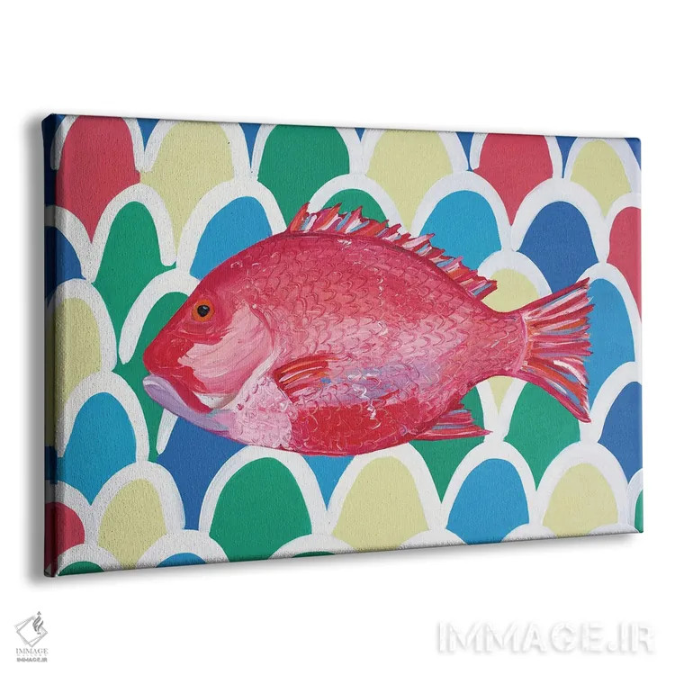 تابلو اسنپر قرمز (ماهی) اثر آلیس استراکر - نمای پرسپکتیو محصول
