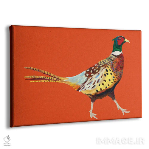 تابلو قرقاول روی نارنجی اثر آلیس استراکر - نمای پرسپکتیو محصول