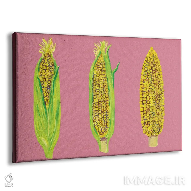تابلو ذرت شیرین روی صورتی اثر آلیس استراکر - نمای پرسپکتیو محصول