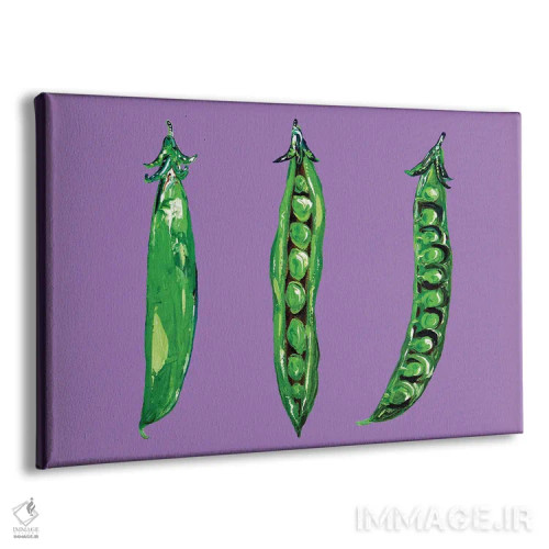 تابلو نخود در غلاف روی بنفش اثر آلیس استراکر - نمای پرسپکتیو محصول