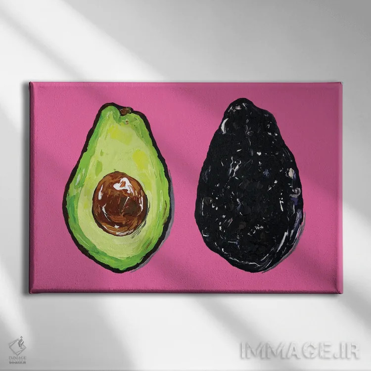 تابلو آووکادوها اثر آلیس استراکر - نمای روبهرو روی دیوار