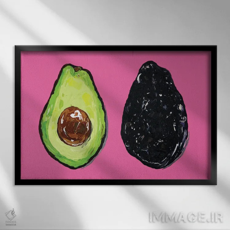 تابلو آووکادوها اثر آلیس استراکر - نمای قابدار مشکی