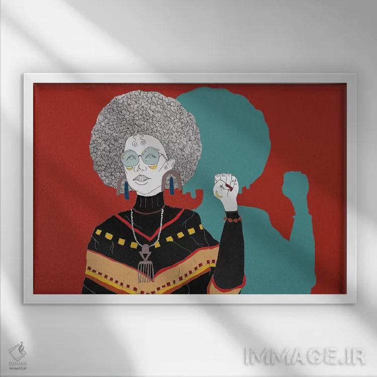 تابلو قدرت به مردم اثر آیسلین اف - نمای قابدار سفید