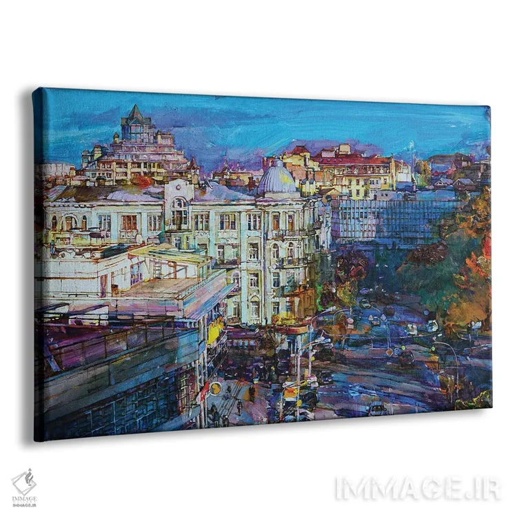 تابلو منظرهٔ پاییزی شهر اثر اندریی کوتساچنکو - نمای پرسپکتیو محصول