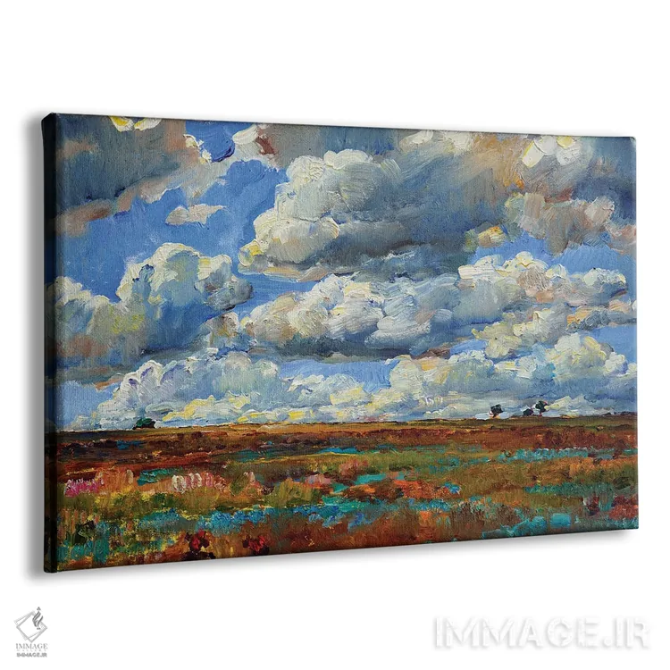 تابلو آسمان آبی و ابرها اثر اندریی کوتساچنکو - نمای پرسپکتیو محصول