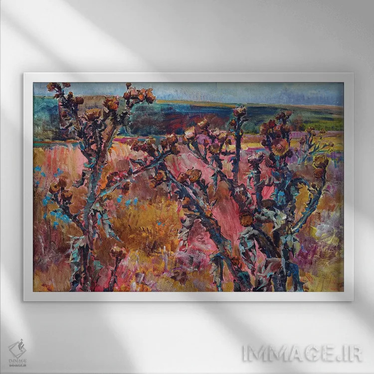 تابلو سکوت پاییزی اثر اندریی کوتساچنکو - نمای قابدار سفید